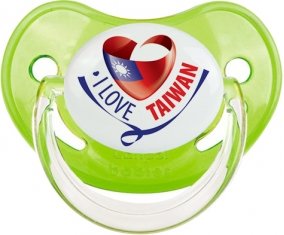 I Love Taiwan Tétine Physiologique Vert classique