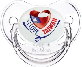 I Love Taiwan Tétine Physiologique Transparent classique