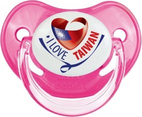 I Love Taiwan Tétine Physiologique Rose classique