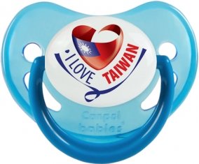 I Love Taiwan Tétine Physiologique Bleue phosphorescente