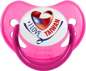 I Love Taiwan Tétine Physiologique Rose phosphorescente