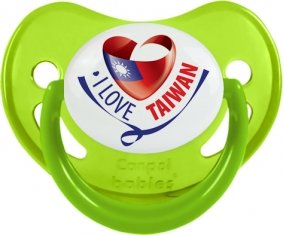 I Love Taiwan Tétine Physiologique Vert phosphorescente