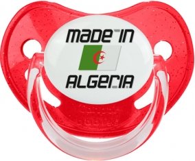 Made in algeria design 1 Sucette Physiologique Rouge à paillette