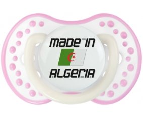 Made in algeria design 1 Sucette LOVI Dynamic Blanc-rose phosphorescente