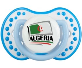 Flag Algeria design 1 Sucette LOVI Dynamic Blanc-bleu phosphorescente