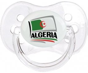 Flag Algeria design 1 Tétine Cerise Transparent classique