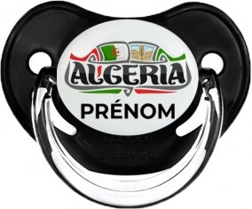 Algeria design avec prénom Tétine Physiologique Noir classique