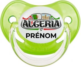 Algeria design avec prénom Tétine Physiologique Vert classique