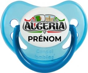 Algeria design avec prénom Tétine Physiologique Bleue phosphorescente