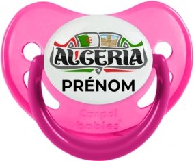 Algeria design avec prénom Tétine Physiologique Rose phosphorescente