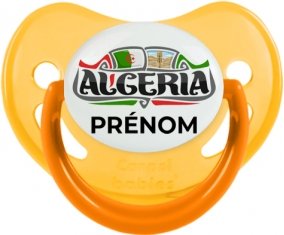 Algeria design avec prénom Tétine Physiologique Jaune phosphorescente