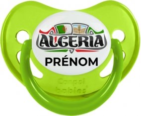 Algeria design avec prénom Tétine Physiologique Vert phosphorescente