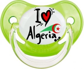 I love Algeria + drapeau Sucete Physiologique Vert classique