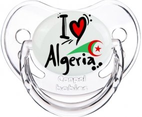 I love Algeria + drapeau Sucete Physiologique Transparent classique