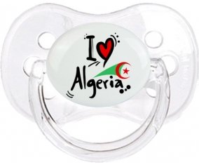 I love Algeria + drapeau Sucette Cerise Transparent classique