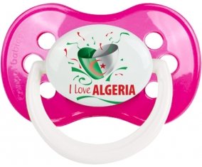 I love algeria design 3 Sucette Anatomique Rose foncé classique