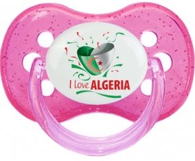 I love algeria design 3 Sucette Cerise Rose à paillette