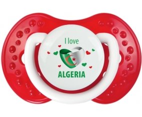 I love algeria design 4 Sucette LOVI Dynamic Blanc-rouge classique