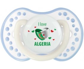 I love algeria design 4 Sucette LOVI Dynamic Blanc-cyan classique