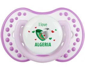 I love algeria design 4 Sucette LOVI Dynamic Blanc-mauve classique