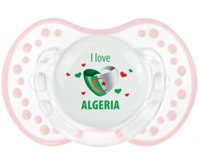 I love algeria design 4 Sucette LOVI Dynamic Retro-blanc-rose-tendre classique