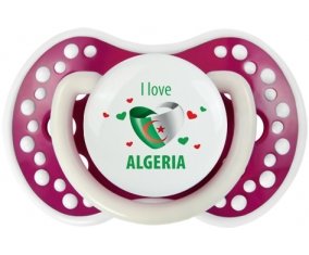 I love algeria design 4 Sucette LOVI Dynamic Fuchsia phosphorescente