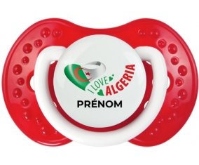 I love algeria avec prénom Sucette LOVI Dynamic Blanc-rouge classique