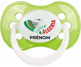 I love algeria avec prénom Sucette Anatomique Vert classique