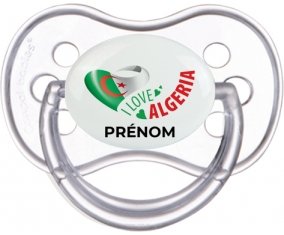I love algeria avec prénom Sucette Anatomique Transparente classique