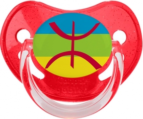Drapeau Amazigh Tétine Physiologique Rouge à paillette