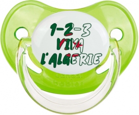 1 - 2 - 3 Viva L'algérie Sucette Physiologique Vert classique