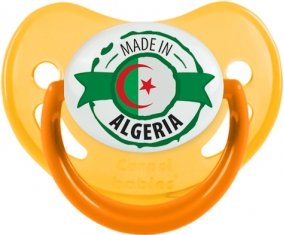 Made in Algeria design 2 Tétine Physiologique Jaune phosphorescente