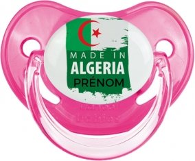 Made in Algeria design 3 avec prénom Sucette Physiologique Rose classique