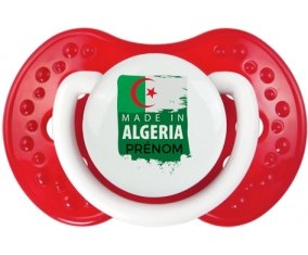 Made in Algeria design 3 avec prénom Sucette LOVI Dynamic Blanc-rouge classique