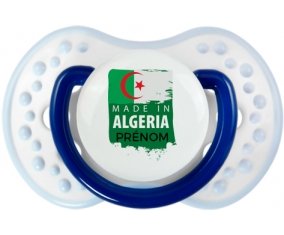 Made in Algeria design 3 avec prénom Sucette LOVI Dynamic Marine-blanc-bleu classique
