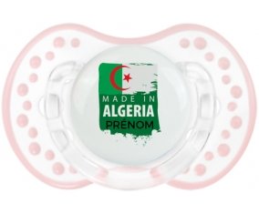 Made in Algeria design 3 avec prénom Sucette LOVI Dynamic Retro-blanc-rose-tendre classique