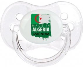 Made in Algeria design 3 avec prénom Sucette Cerise Transparent classique