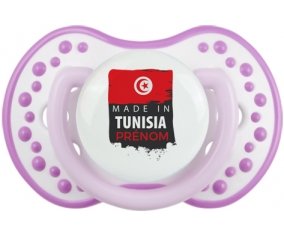 Made in Tunisia avec prénom Sucette LOVI Dynamic Blanc-mauve classique
