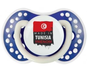 Made in Tunisia avec prénom Sucette LOVI Dynamic Bleu-marine phosphorescente