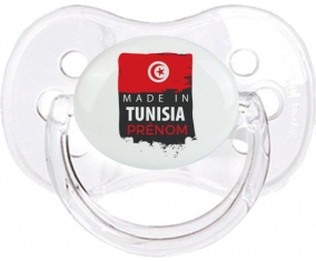 Made in Tunisia avec prénom Tétine Cerise Transparent classique