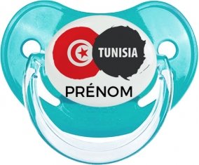 Drapeau Tunisia avec prénom : Tétine Physiologique personnalisée