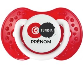 Drapeau Tunisia avec prénom Sucete LOVI Dynamic Blanc-rouge classique