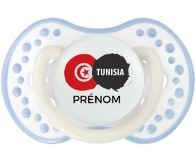 Drapeau Tunisia avec prénom Sucete LOVI Dynamic Blanc-cyan classique