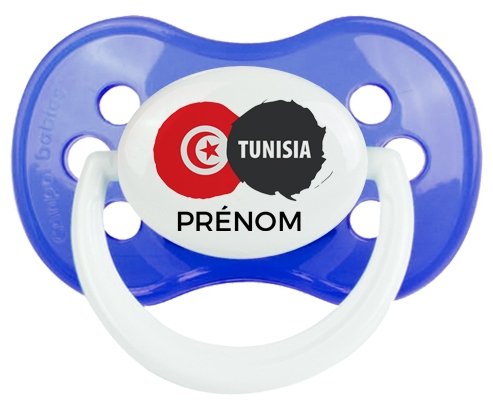 Drapeau Tunisia avec prénom Sucete Anatomique Bleu classique