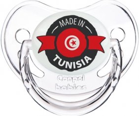 Made in Tunisia design 1 avec prénom Sucete Physiologique Transparent classique