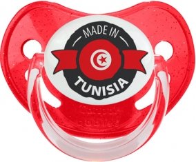 Made in Tunisia design 1 avec prénom Sucete Physiologique Rouge à paillette