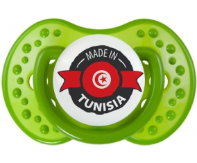 Made in Tunisia design 1 avec prénom Tétine LOVI Dynamic Vert classique