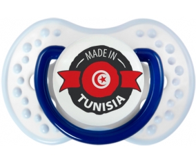 Made in Tunisia design 1 avec prénom Tétine LOVI Dynamic Marine-blanc-bleu classique