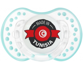 Made in Tunisia design 1 avec prénom Tétine LOVI Dynamic Retro-blanc-lagon classique