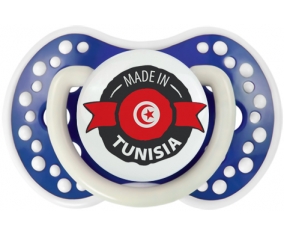 Made in Tunisia design 1 avec prénom Tétine LOVI Dynamic Bleu-marine phosphorescente